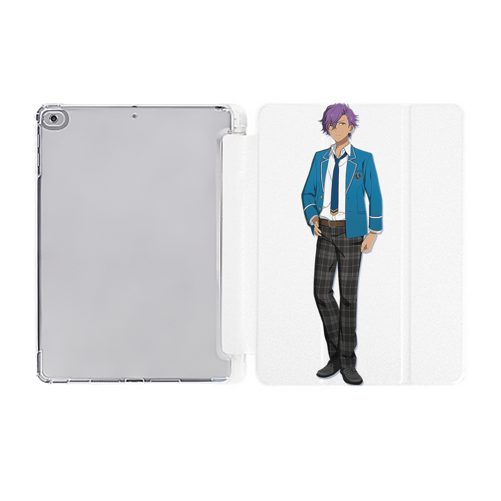 （画像用） あんさんぶるスターズ! Ensemble Stars IPad ケース ペン収納付き 三つ折りスタンド PUレザー×シリコン 対応機種9.5/10.5/10.9インチ